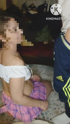 Big Ass Big Balls Big Dick Blonde Blowjob Eye Contact Interracial Schoolgirl Sucking