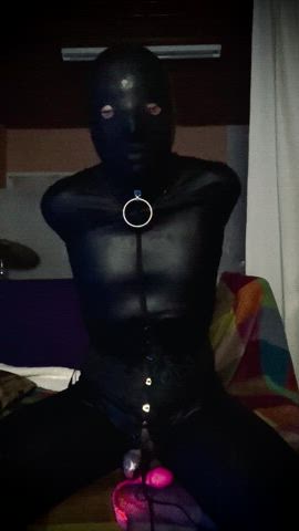 bdsm latex bondage anal play chastity torture sissy gif
