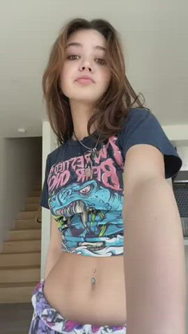Belly Button Teen Tight gif