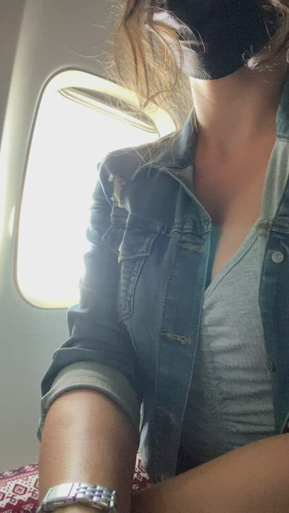 It was a full plane, but I wanted to pull my titties out