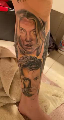 female sfw tattoo gif