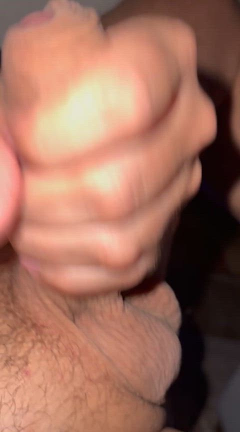 cock fat cock male masturbation slow motion thick cock uncut gif