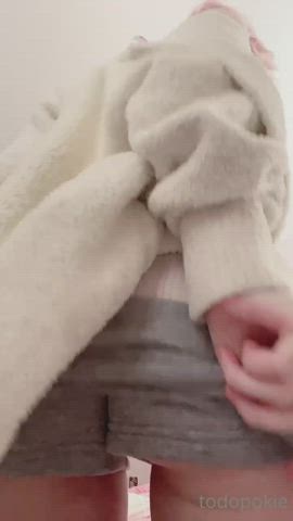 big tits cute panties strip gif