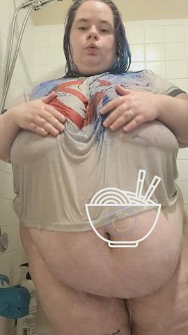 bbw shower tease gif
