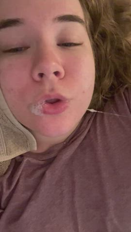 The biggest spit bubble I’ve ever made!