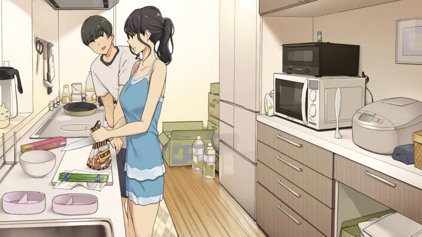The morning when I help my girlfriend to make lunch