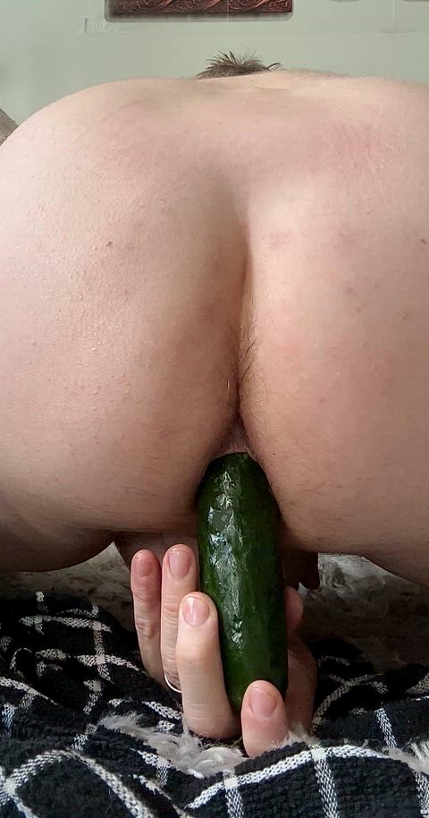 ass spread asshole cucumber dildo tight ass anal-sex bisexual gay-anal gay-slut gif