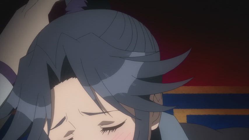 animation big tits hair pulling gif