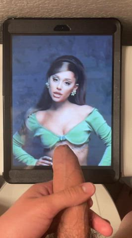 ariana grande cum cumshot gif