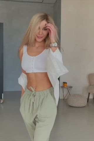 blonde nude strip tits gif