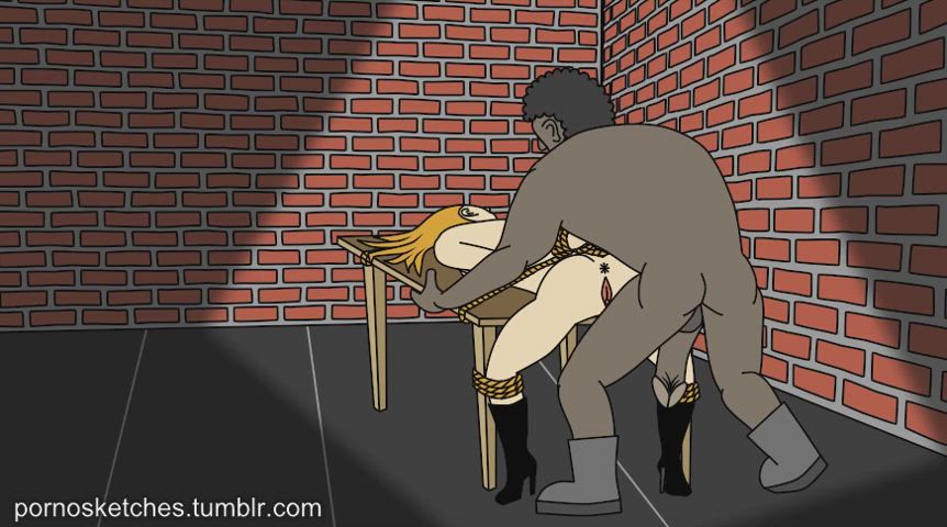 animation anime bbc big dick big dicks bondage cartoon dungeon forced interracial