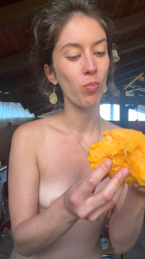 messy nude nudist nudity wet and messy gif