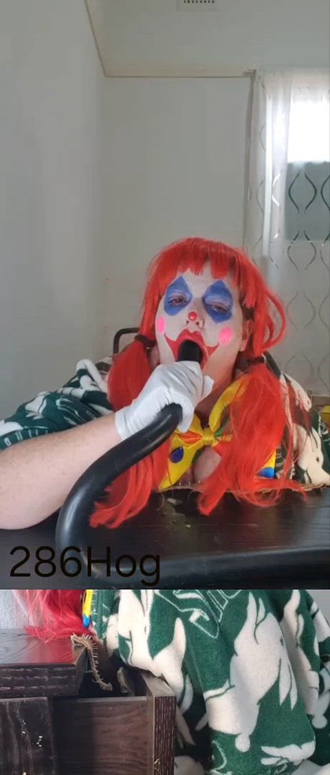 bbw clown girl throat fuck gif