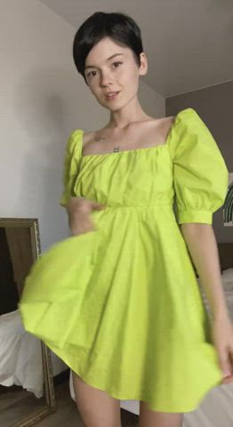 alt boobs cute naked short hair smile thighs tiny waist tits gif