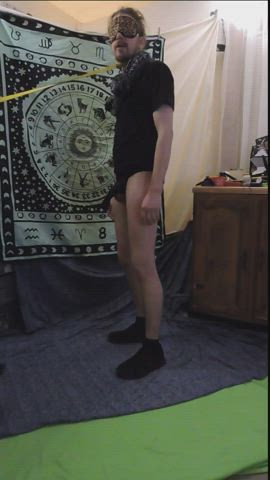 Ballbusting Blindfolded CBT gif