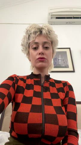 babe big tits boobs cute huge tits natural tits solo tiktok tits gif