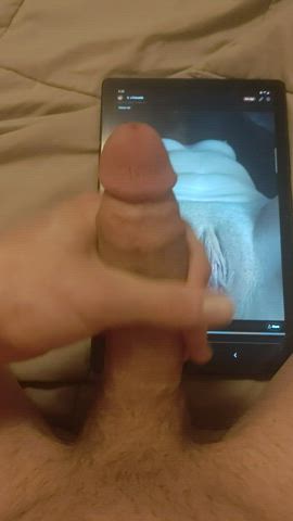 Cock Masturbating Tribute gif