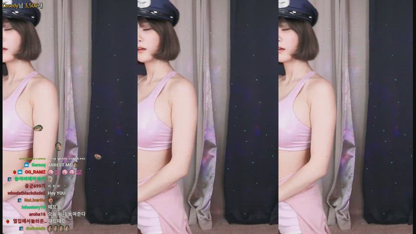 asian cute dancing korean model gif