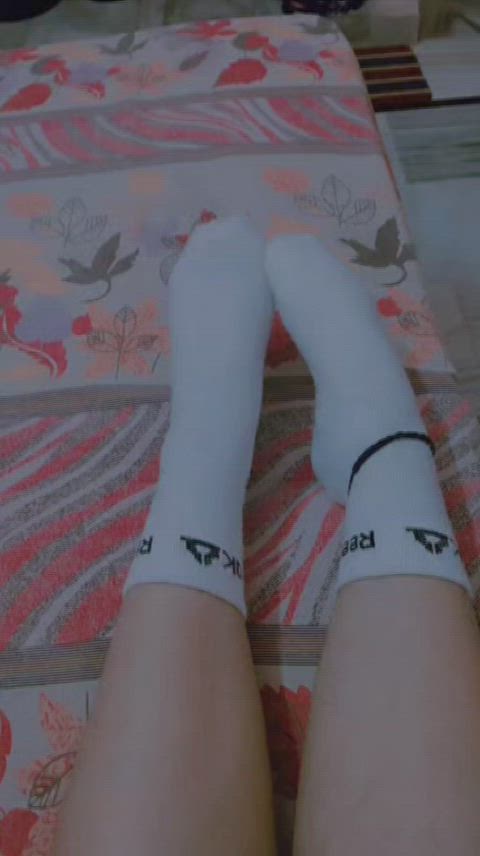 ankle socks foot fetish footjob socks tease teasing gif