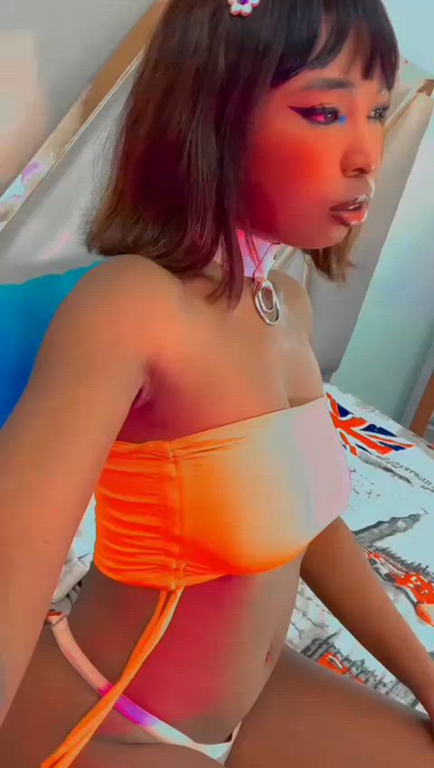 body cute ebony latina lingerie sensual teen tits gif
