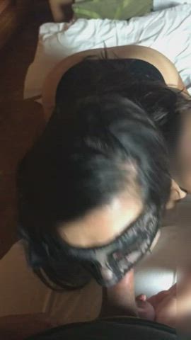 amateur blowjob deepthroat face fuck homemade hotwife latina milf gif