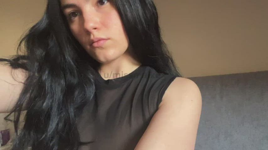 amateur brunette tits gif