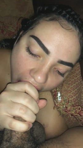 interracial latina worship gif