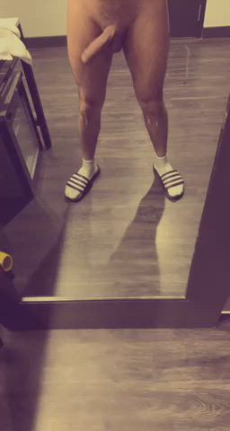 Everything off but the socks