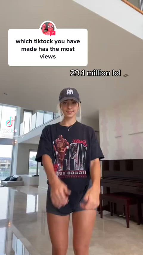 teen big ass blonde tiktok tease small tits gif