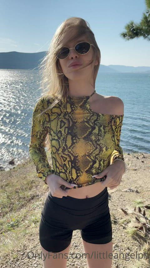 blonde boobs teen tits gif