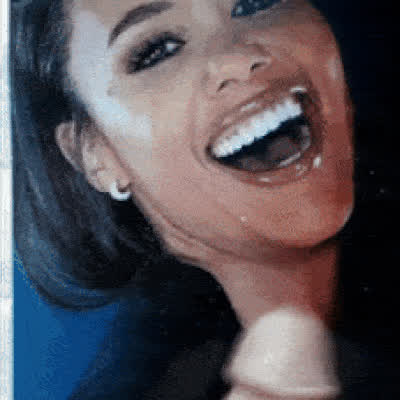 Celebrity Cumshot Facial Masturbating gif