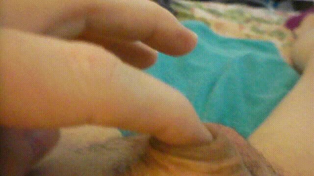 April Masturbates Clit