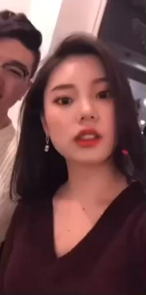 asian cute teen tits gif