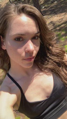 You should cum hiking with me!