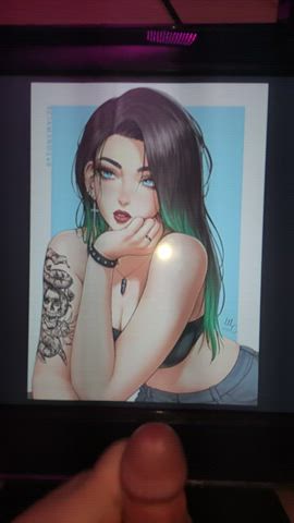 Anime Cum Cumshot Tribute gif