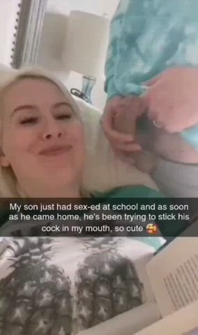 Blowjob Hotwife Mom gif