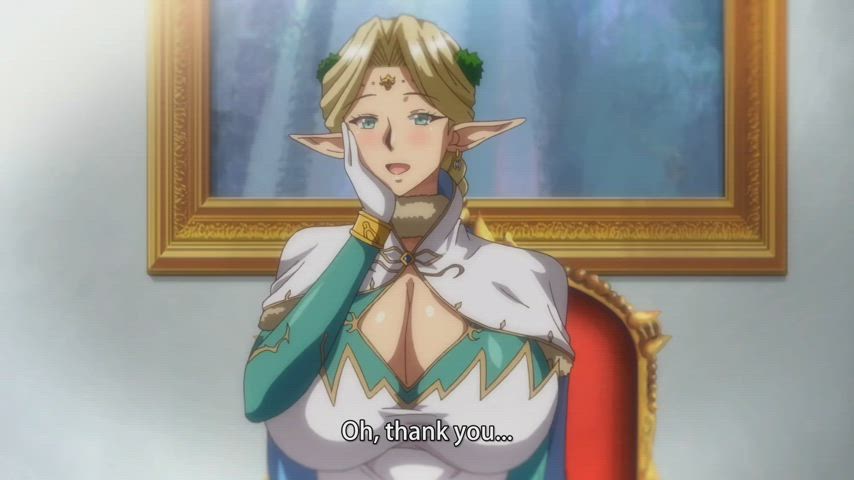 Anime Big Tits Bouncing Tits Elf Fantasy Hentai MILF Riding Voyeur gif