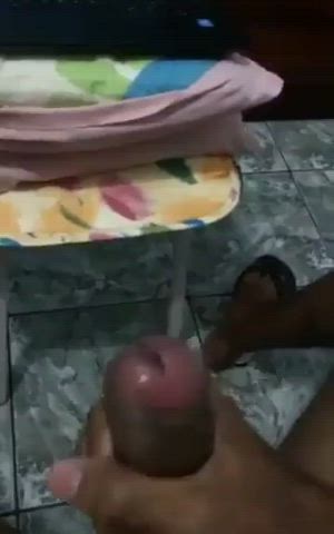 Amateur Brazilian Cumshot gif
