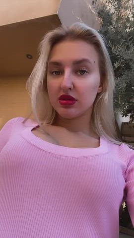 had some fun in my parents garden.. hope my neighbour liked my fat ukrainian tits..