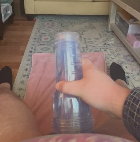 big dick cum fleshlight male masturbation gif
