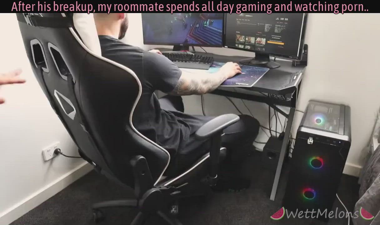 Hot Roommate helped me get over my breakup [Huge Cumshot]