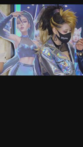Asian Cosplay Cute Korean Model gif