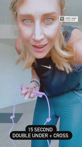 Celebrity Spandex Workout gif