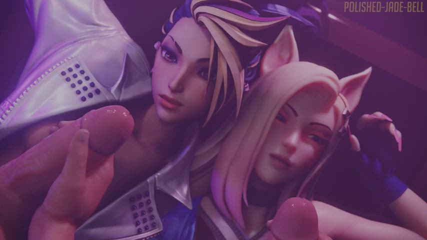 Ahri and Akali getting glazed (Polished-Jade-Bell)