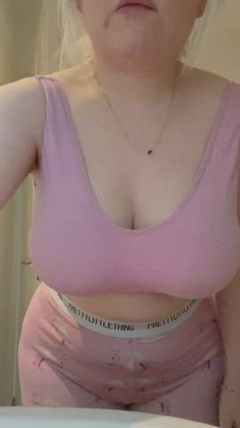 babe big tits blonde boobs cute homemade nsfw onlyfans thick bbw curvy gif