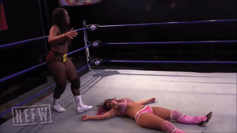 brunette mexican wrestling pink hair gif