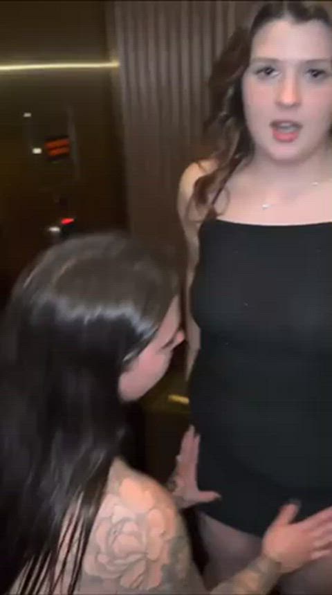 A little fun in the elevator