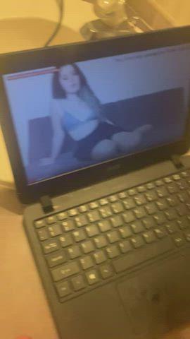 Cum Masturbating Solo Vibrator gif