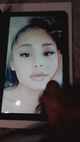 Ariana Grande Cum Cumshot Tribute gif