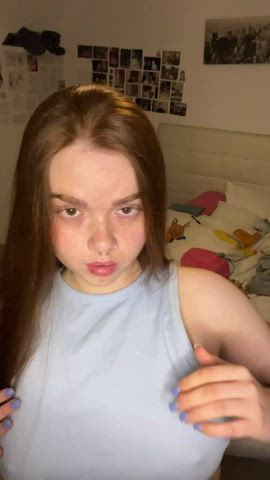 boobs cute onlyfans redhead teen tits gif